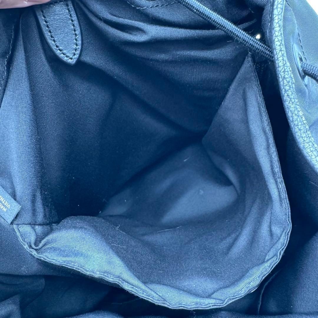 極美品✨コーチ リュック トレック A4 レザー×ナイロン 黒×銀