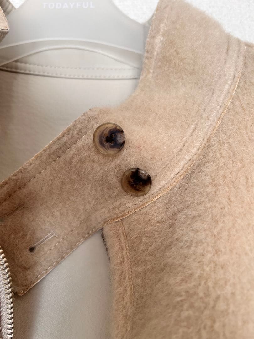 ETRE TOKYO エトレトウキョウ　リバーシブルボアブルゾン　S アイボリー