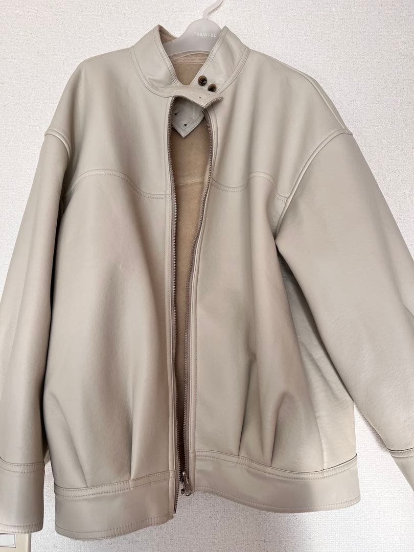 ETRE TOKYO エトレトウキョウ　リバーシブルボアブルゾン　S アイボリー