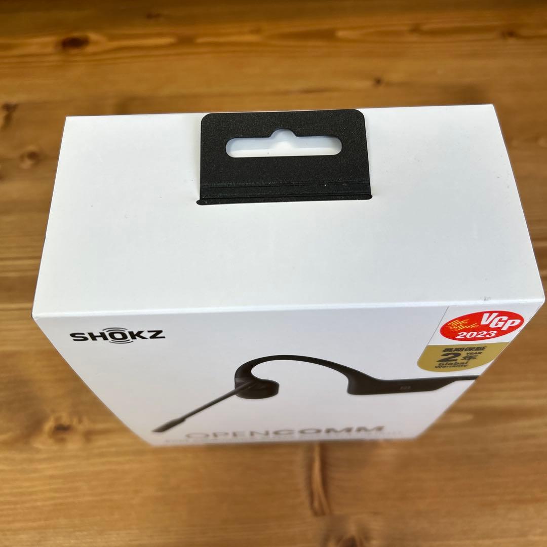 【美品】SHOKZ OPENCOMM 骨伝導イヤホン ブラック