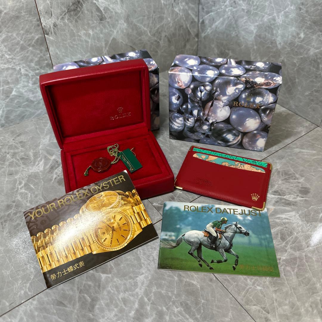 ROLEX レザー製カードケース レッド