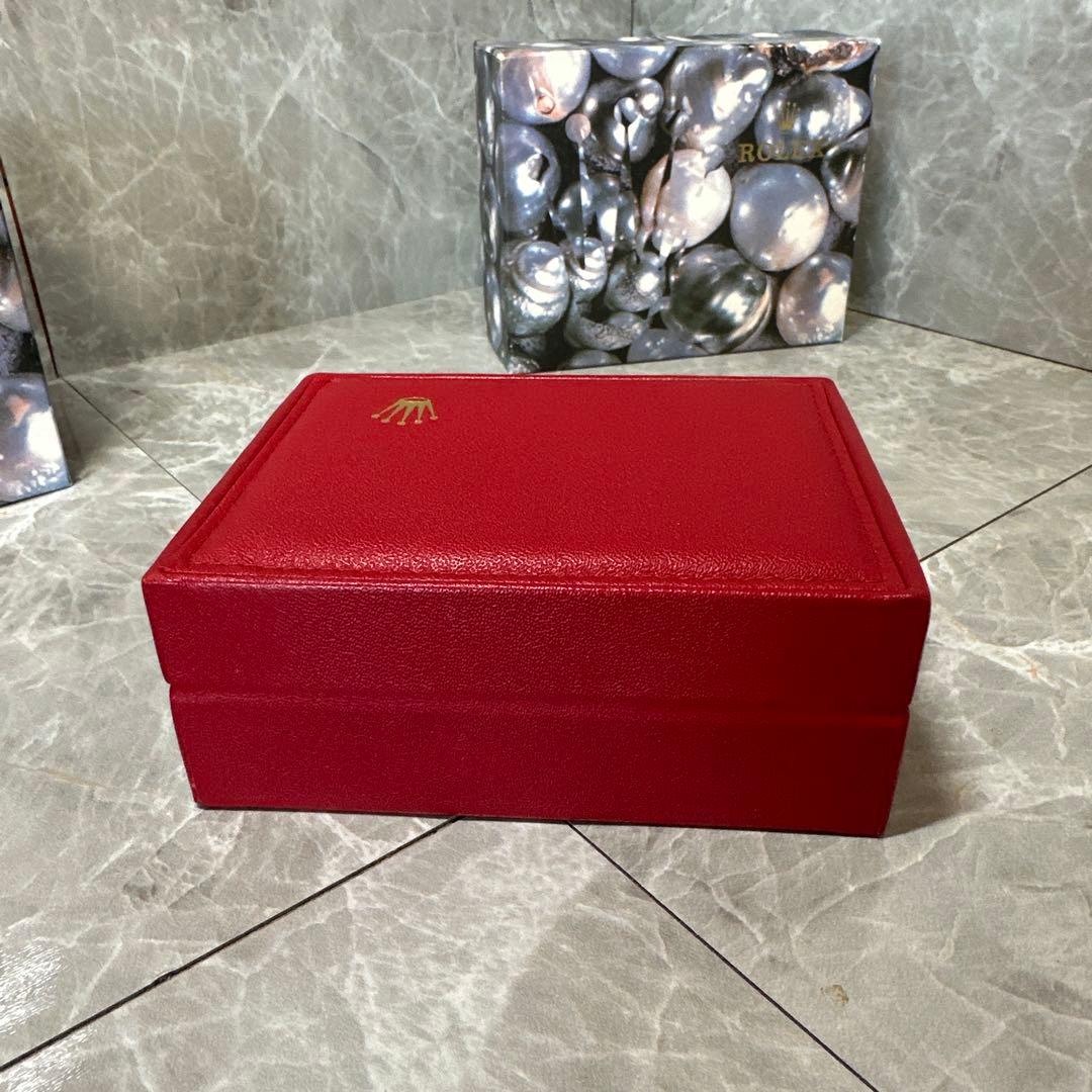 ROLEX レザー製カードケース レッド