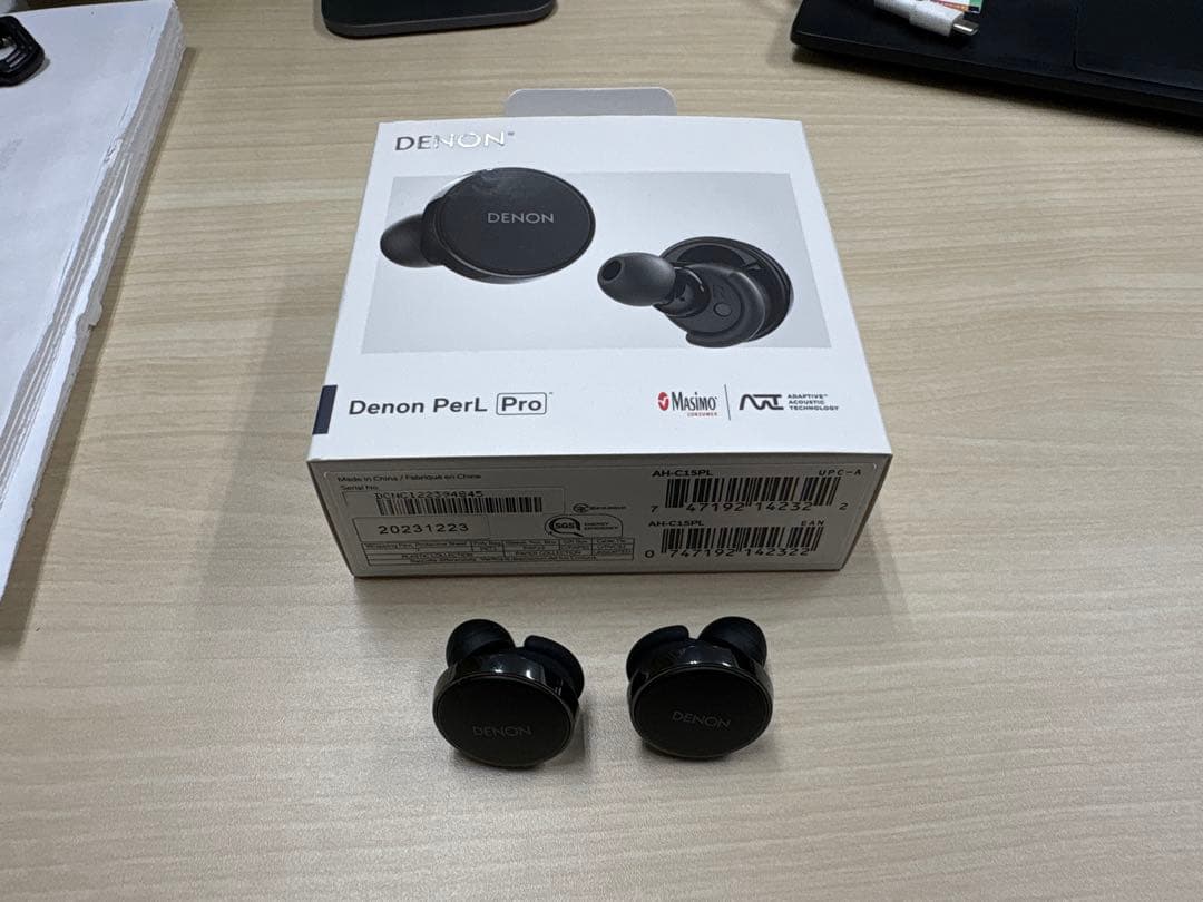 【箱あり】Denon PerL Pro ワイヤレスイヤホン_充電ケースなし