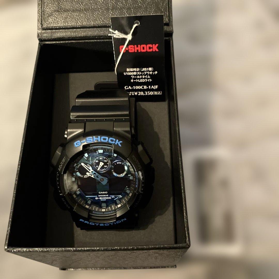 新品未使用　G-SHOCK GA-100CB-1AJF ブラック/ブルー