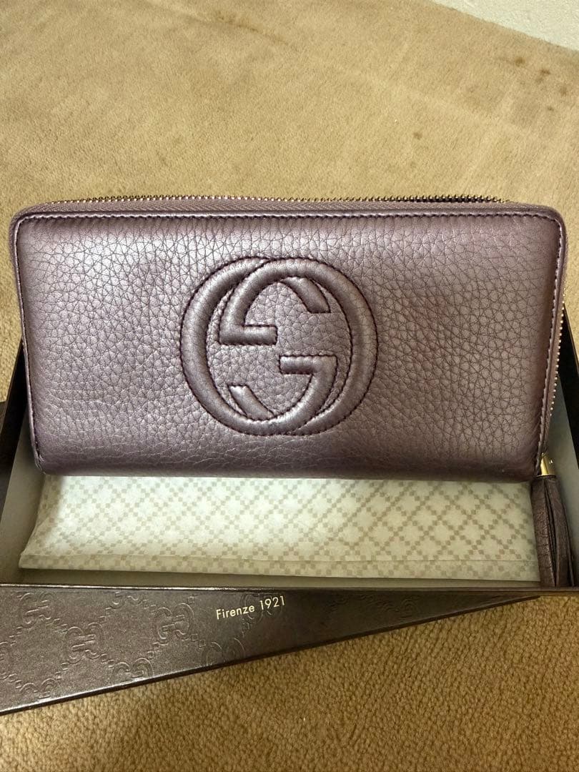 週末限定お値下げ！GUCCI　ソーホー　長財布　ラウンドファスナー　レザー