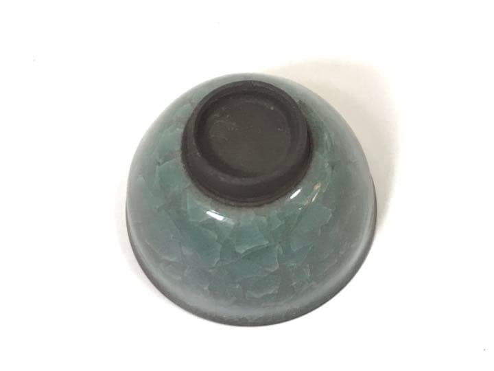 作家物　峯岸勢晃　青瓷盃　青磁　ぐい呑　酒器　猪口　盃　共箱