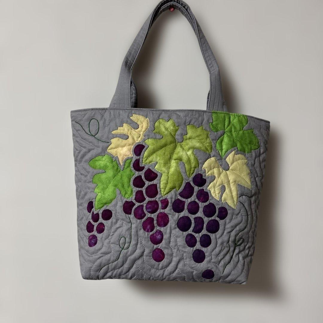 ハワイアンキルトバッグ★ハンドメイド★葡萄
