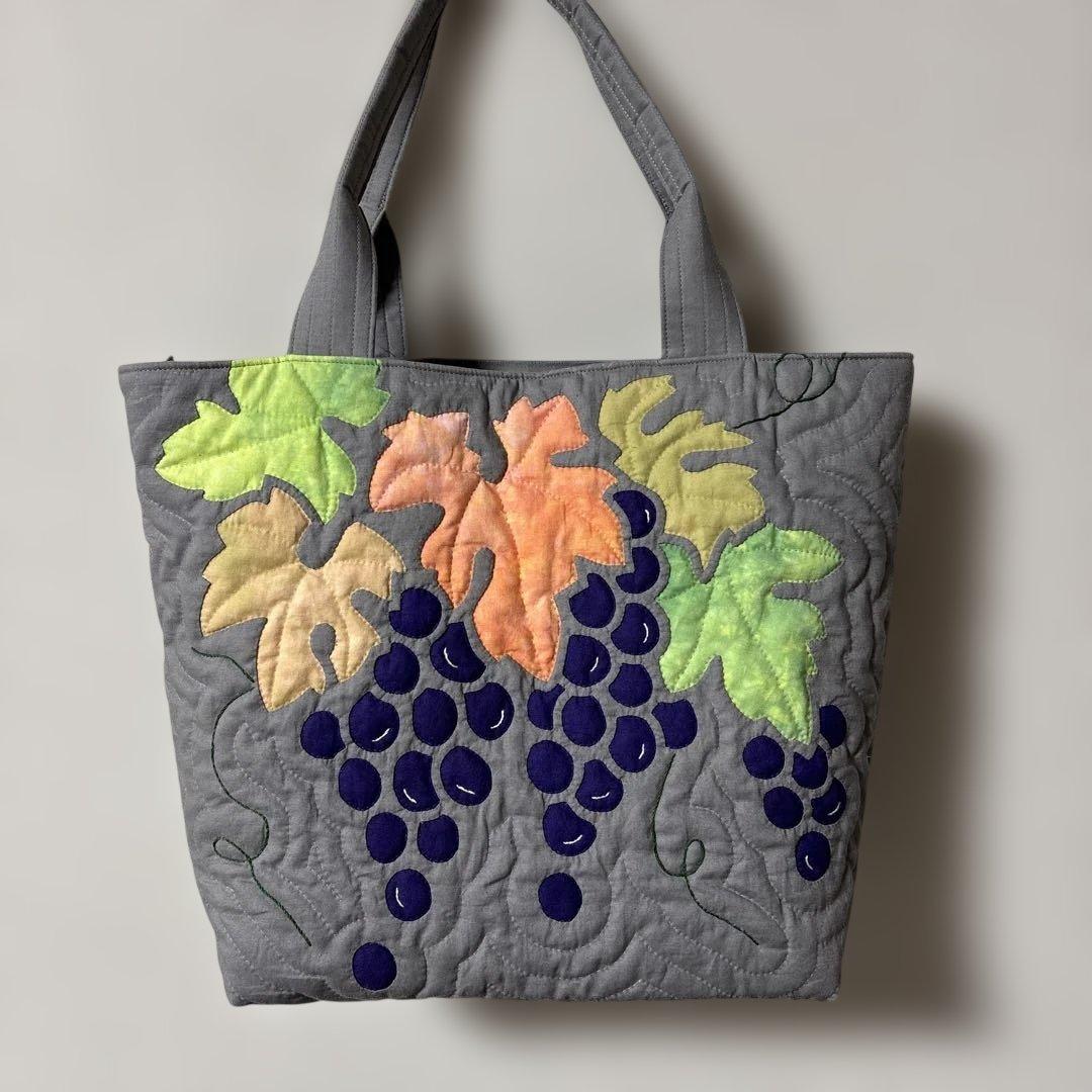 ハワイアンキルトバッグ★ハンドメイド★葡萄