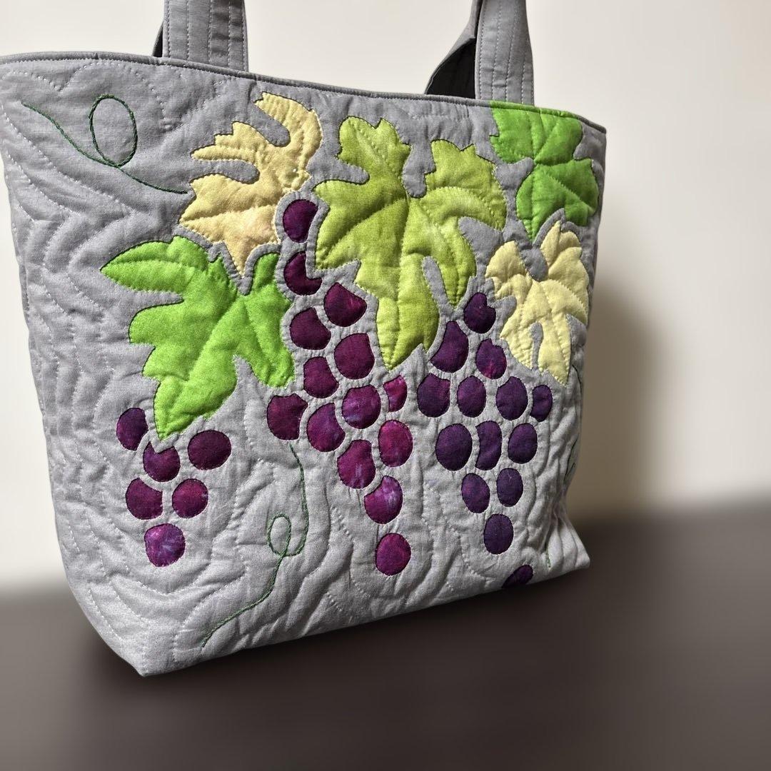 ハワイアンキルトバッグ★ハンドメイド★葡萄