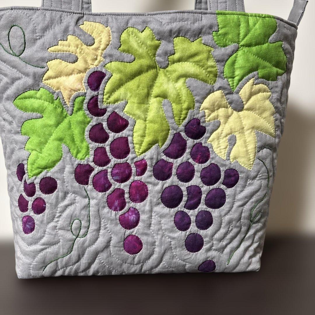 ハワイアンキルトバッグ★ハンドメイド★葡萄