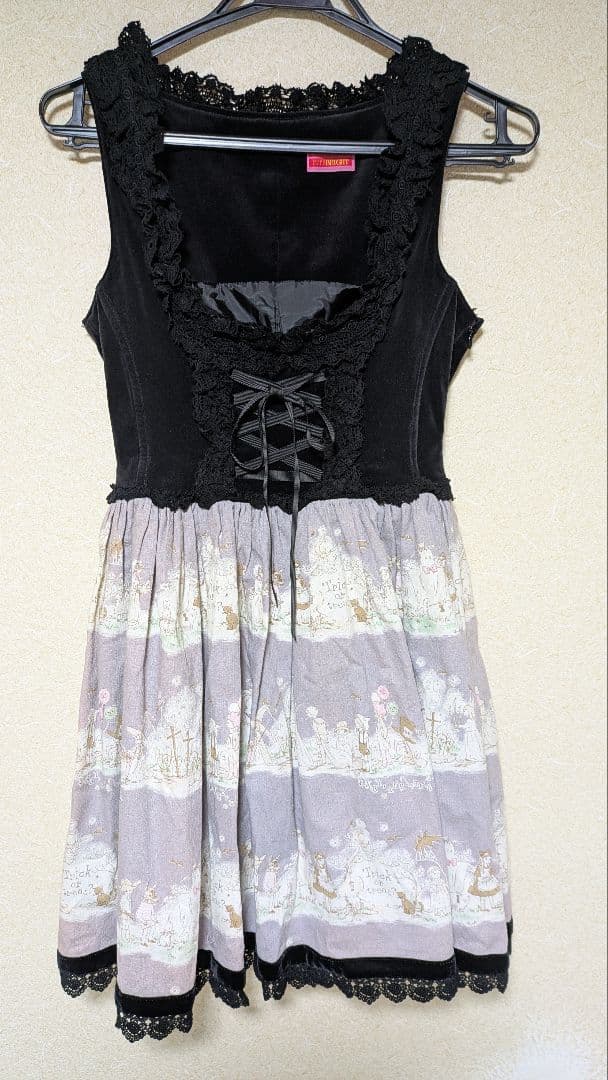 C*読様 ハロウィン ゴスロリドレス ブラック・グレー