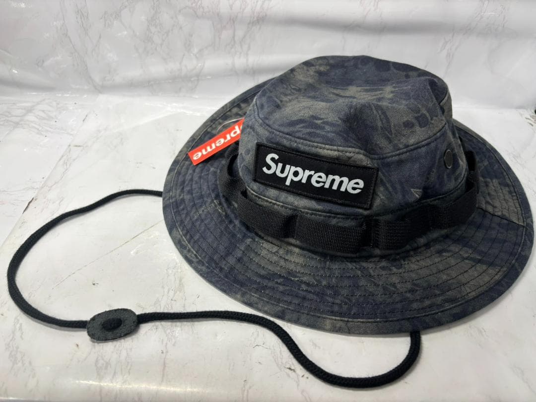 未使用 タグ付 Supreme ミリタリーブーニーハット M/L 迷彩 ブラック