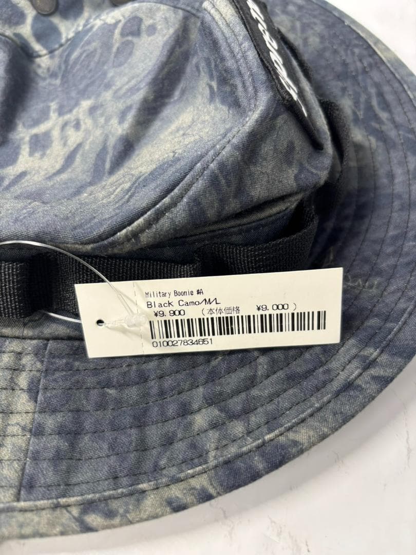未使用 タグ付 Supreme ミリタリーブーニーハット M/L 迷彩 ブラック