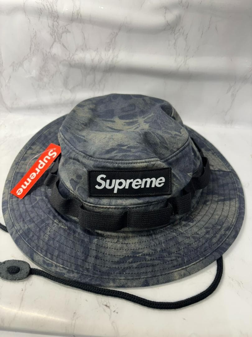 未使用 タグ付 Supreme ミリタリーブーニーハット M/L 迷彩 ブラック
