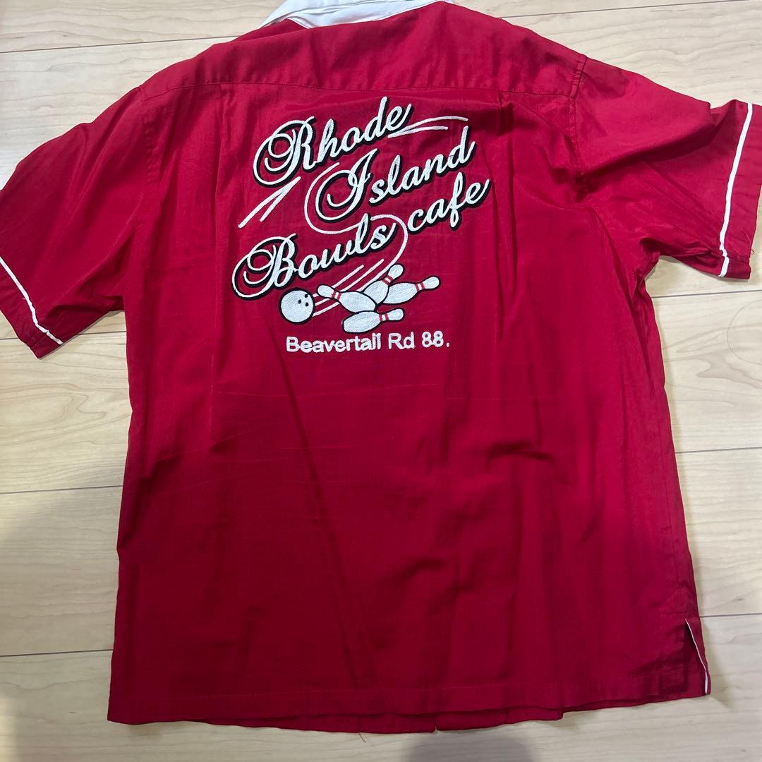 HOUSTON ヒューストン ボウリングシャツ レッド　XL