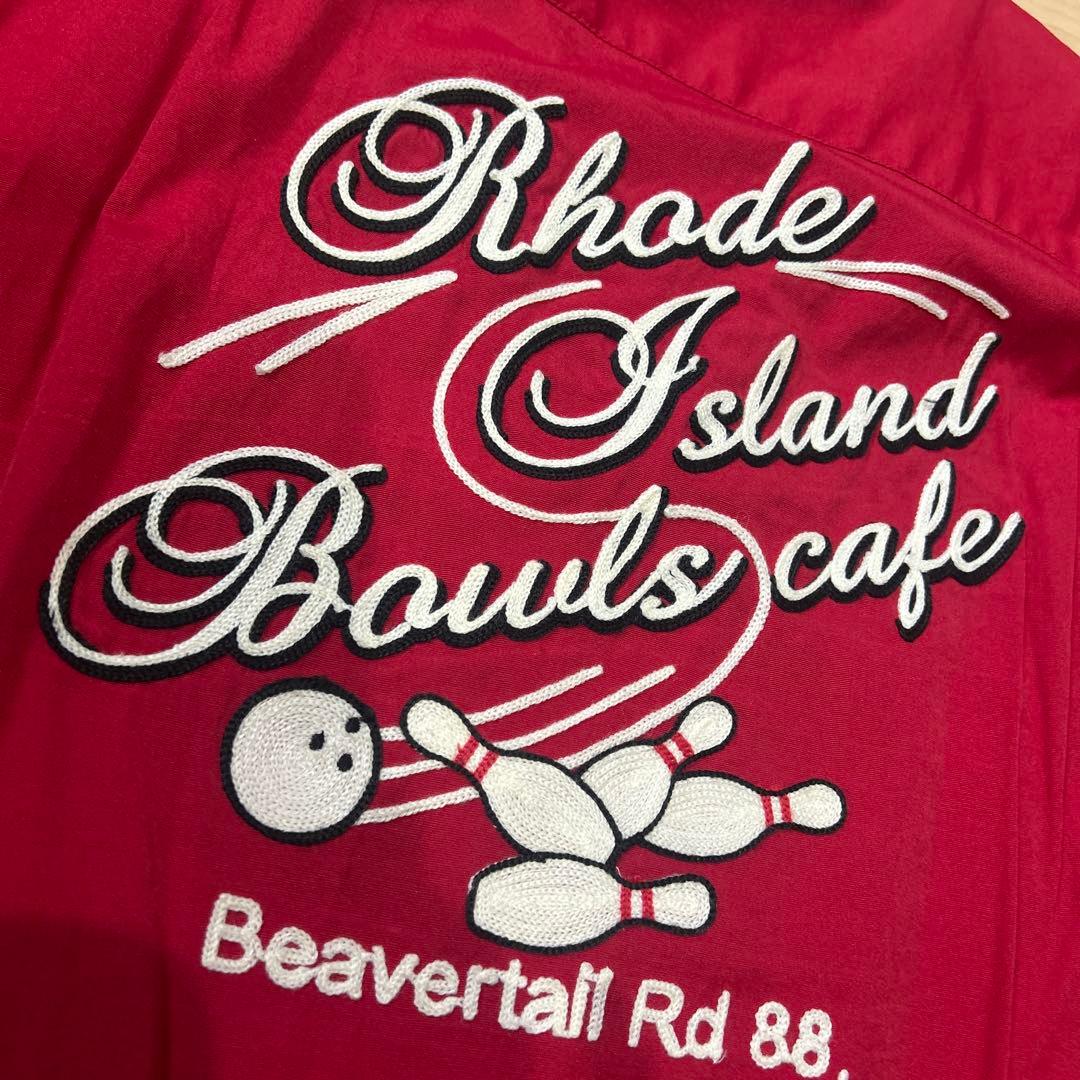 HOUSTON ヒューストン ボウリングシャツ レッド　XL