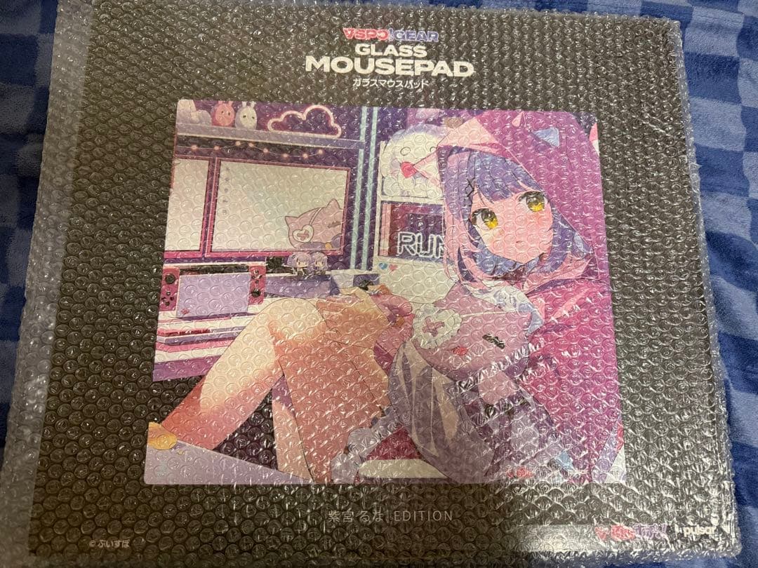 【新品】紫宮るな VSPO! GEAR ガラスマウスパッド