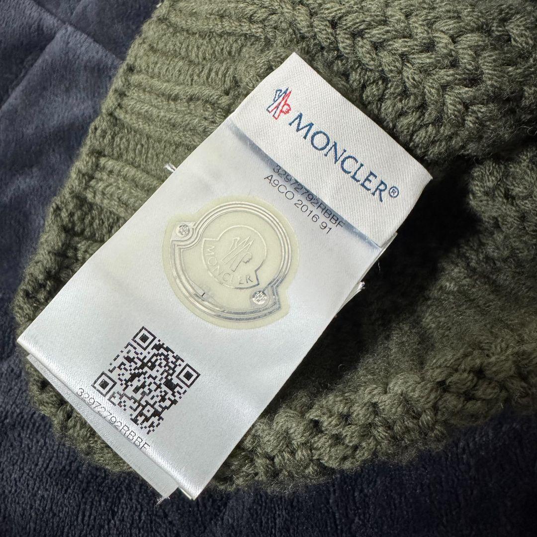 MONCLER ニット帽 　カーキ　ビーニー