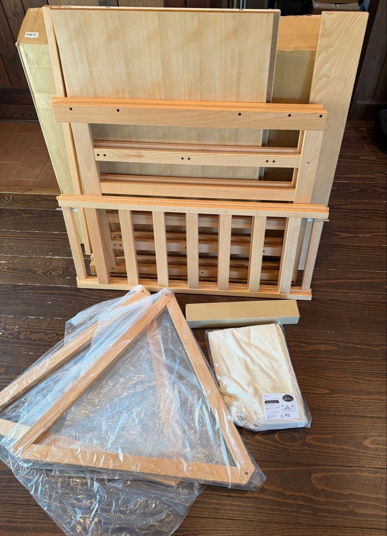 ディモア　プレイハウス付き　5wayミニベッド&デスク/ ベビーベッド 日本製