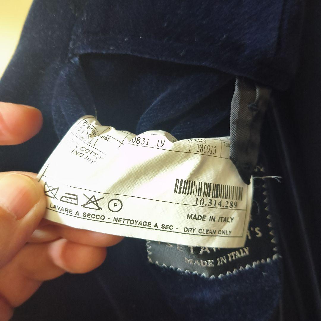 【プライスダウン】Belvest ネイビー ベルベット テーラードジャケット