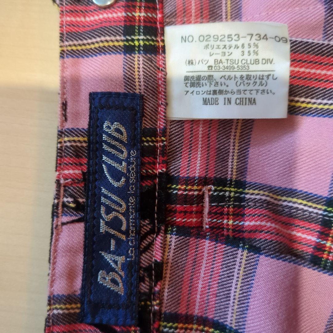 BA-TSU CLUB ピンク チェック プリーツスカート