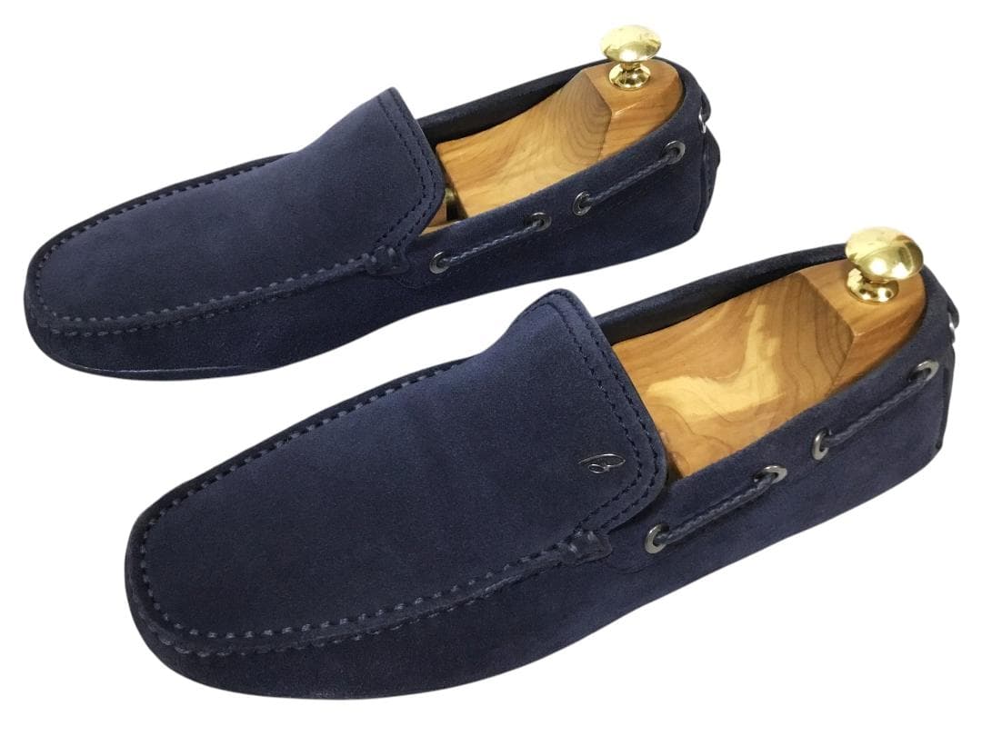 定価15万 Brioni ブリオーニ スウェード ドライビングシューズ ネイビー