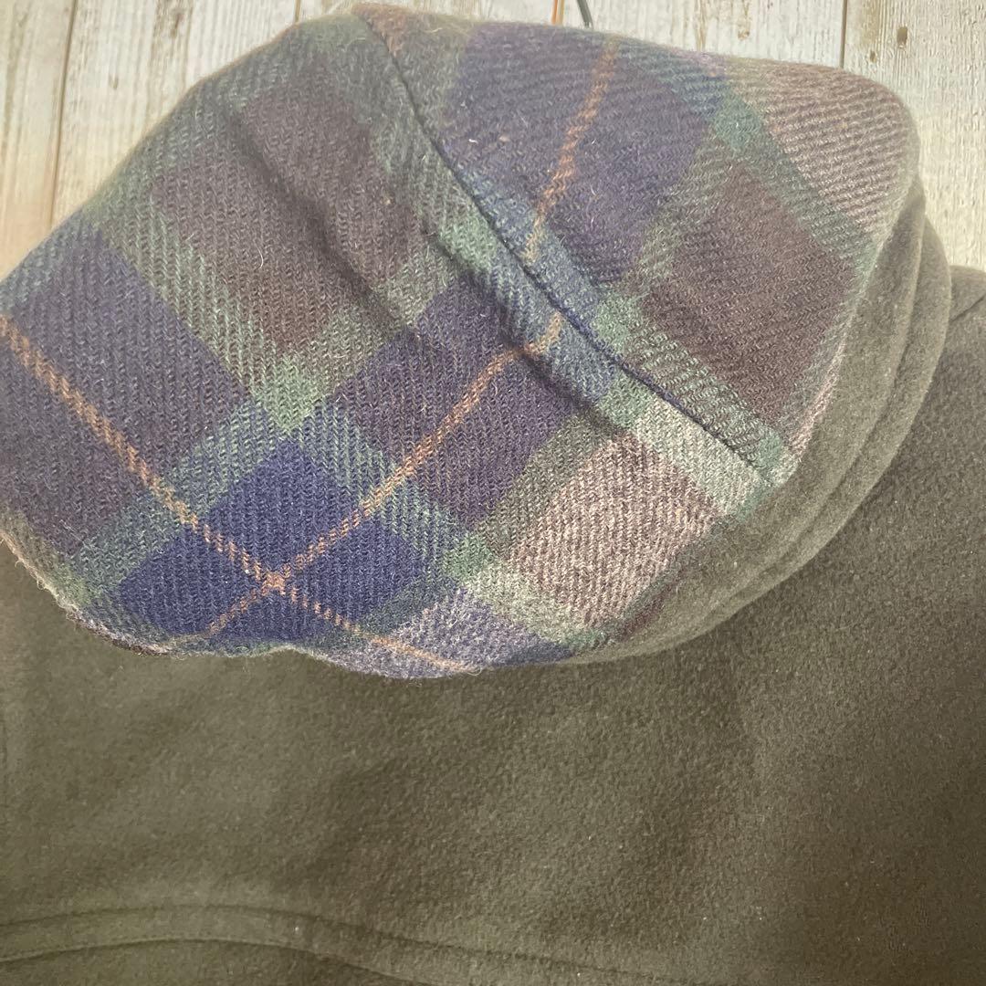 【あ】llbean ダッフルコート80s アメリカ製 チェック柄