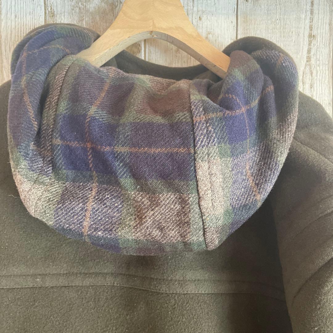 【あ】llbean ダッフルコート80s アメリカ製 チェック柄