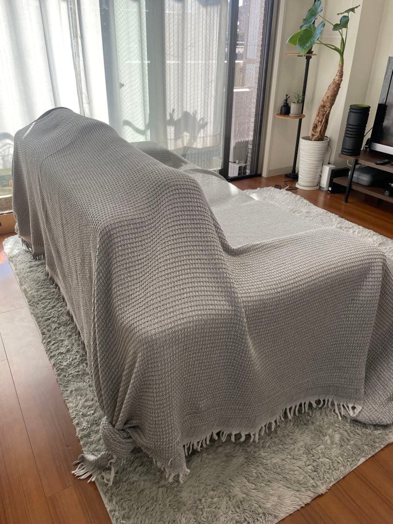 【極美品】MUTUKI 2人掛けソファー ベージュ 無垢 ナチュラル　北欧