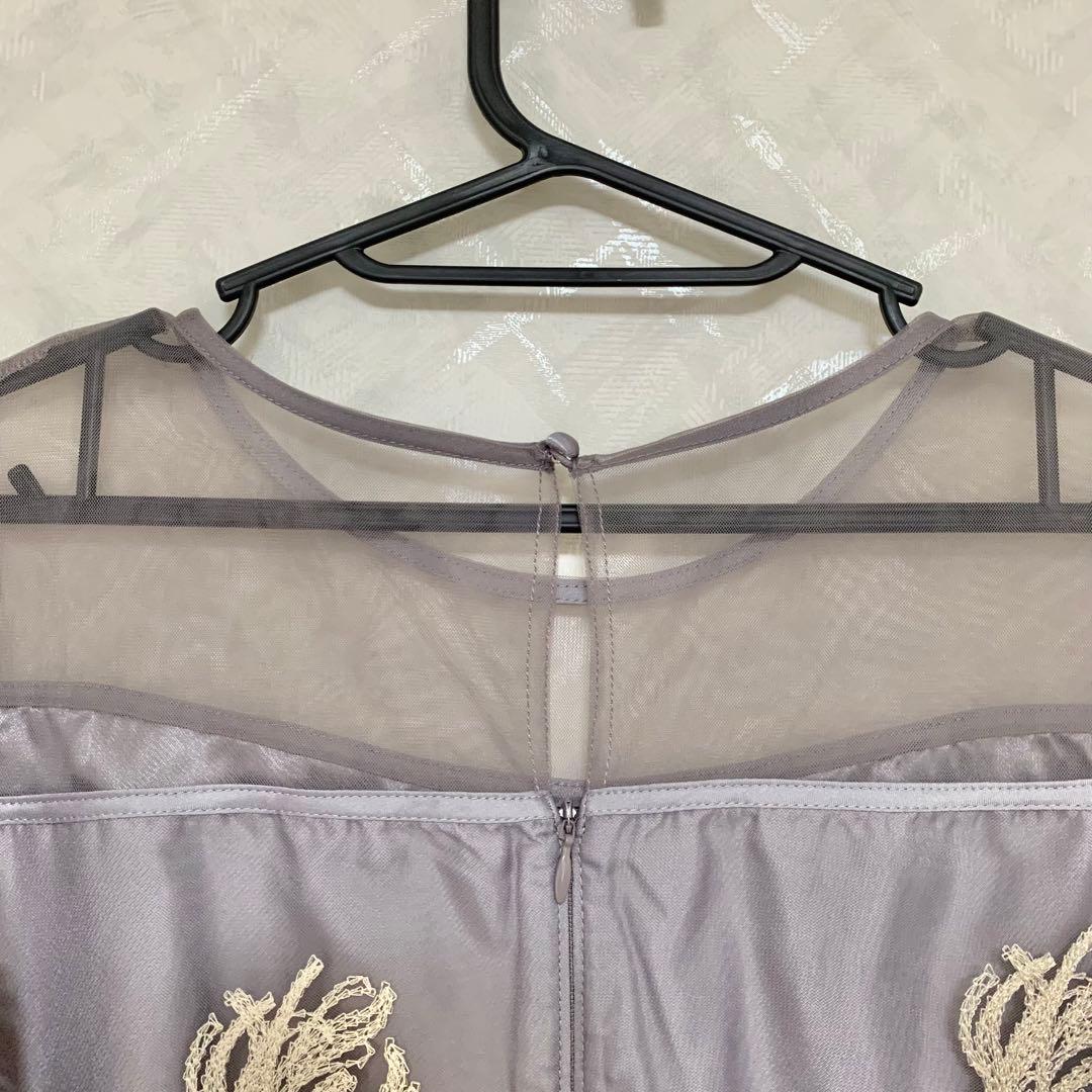 週末限定値下げ　niana フラワー 刺繍ティアードフリルドレス Aライン