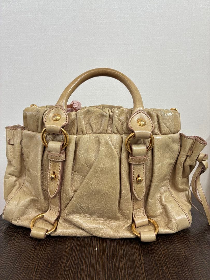 バッグ MIUMIU RN0647 VITELLO LUX 2WAY TU CAMMEO
