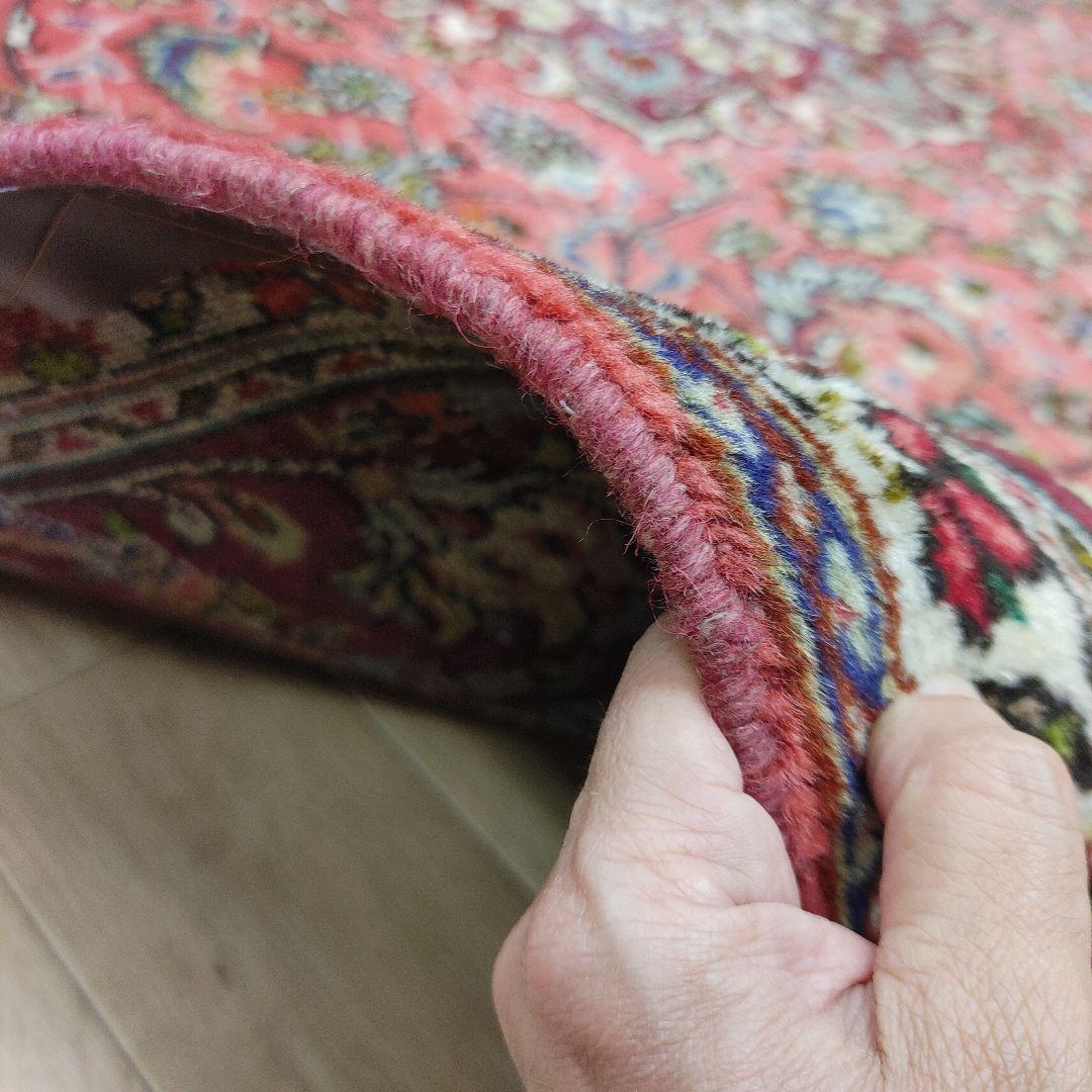 ペルシャ絨毯 302x197 手織り 美術品 タブリーズ産 クリーニング済み