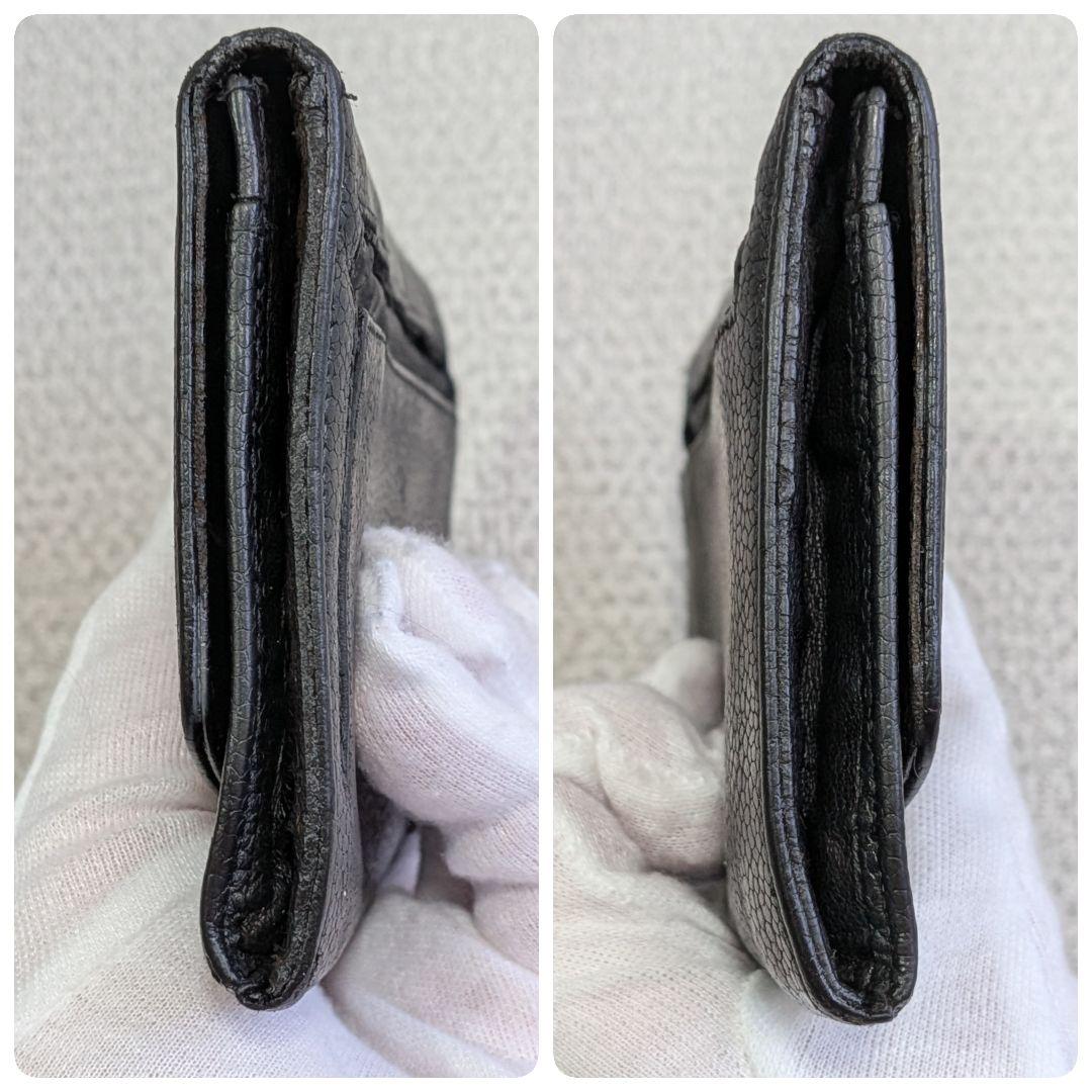 シャネル　デカココ　ミニ財布　キャビアスキン　黒　チェーンウォレット　小銭入れ