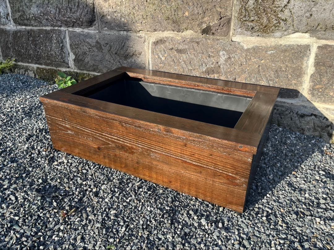 【新品】60Lトロ舟と木枠のセット　めだか飼育ケース　ビオトープ