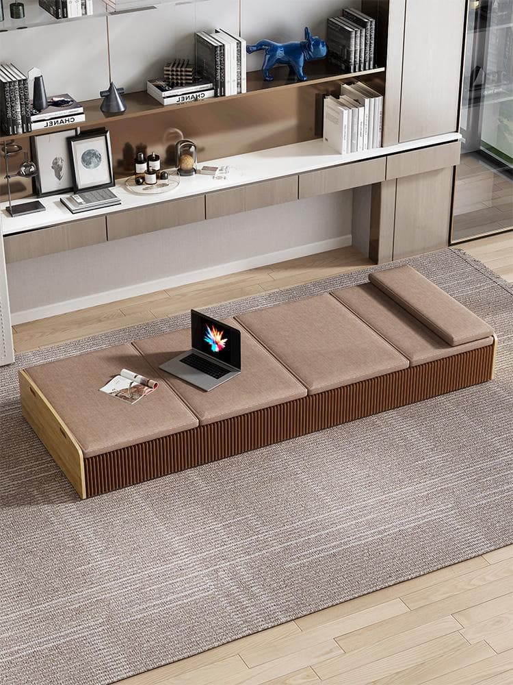 ペーパー折りたたみベッド幅60㎝高さ16㎝組立不要 マットレス付き 一人暮らし