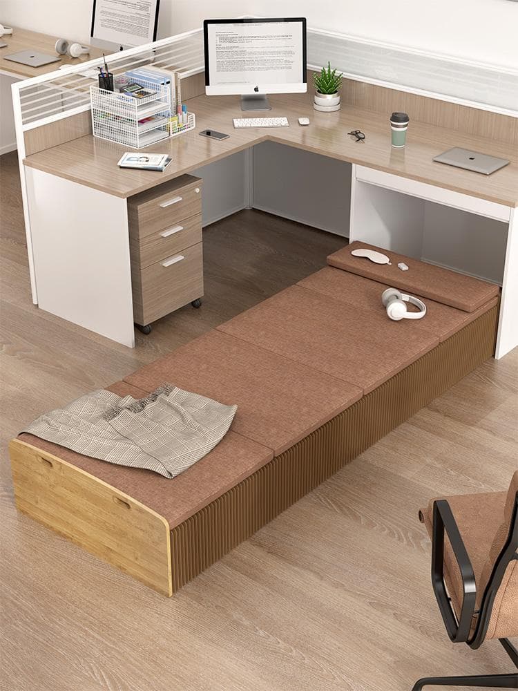 ペーパー折りたたみベッド幅60㎝高さ16㎝組立不要 マットレス付き 一人暮らし