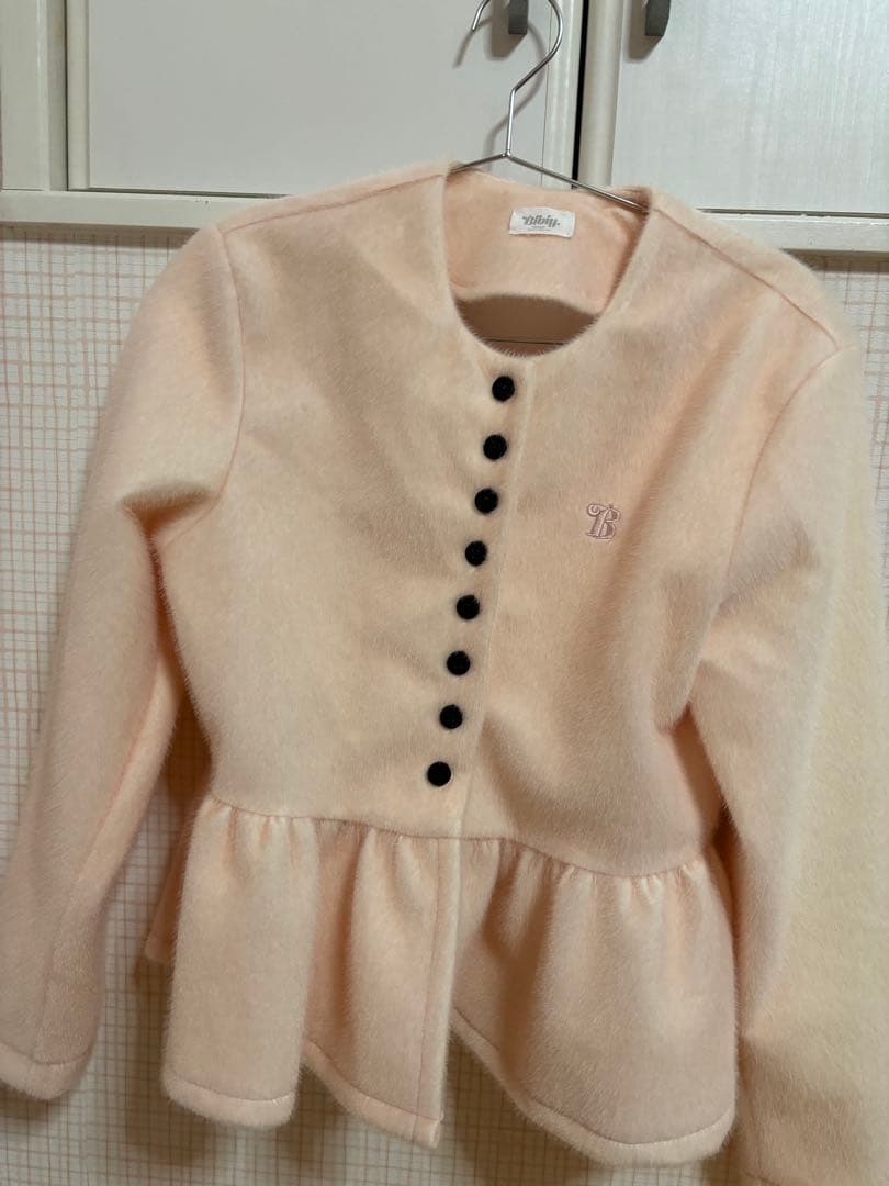 bibiy. ペプラムカーディガン ピンク