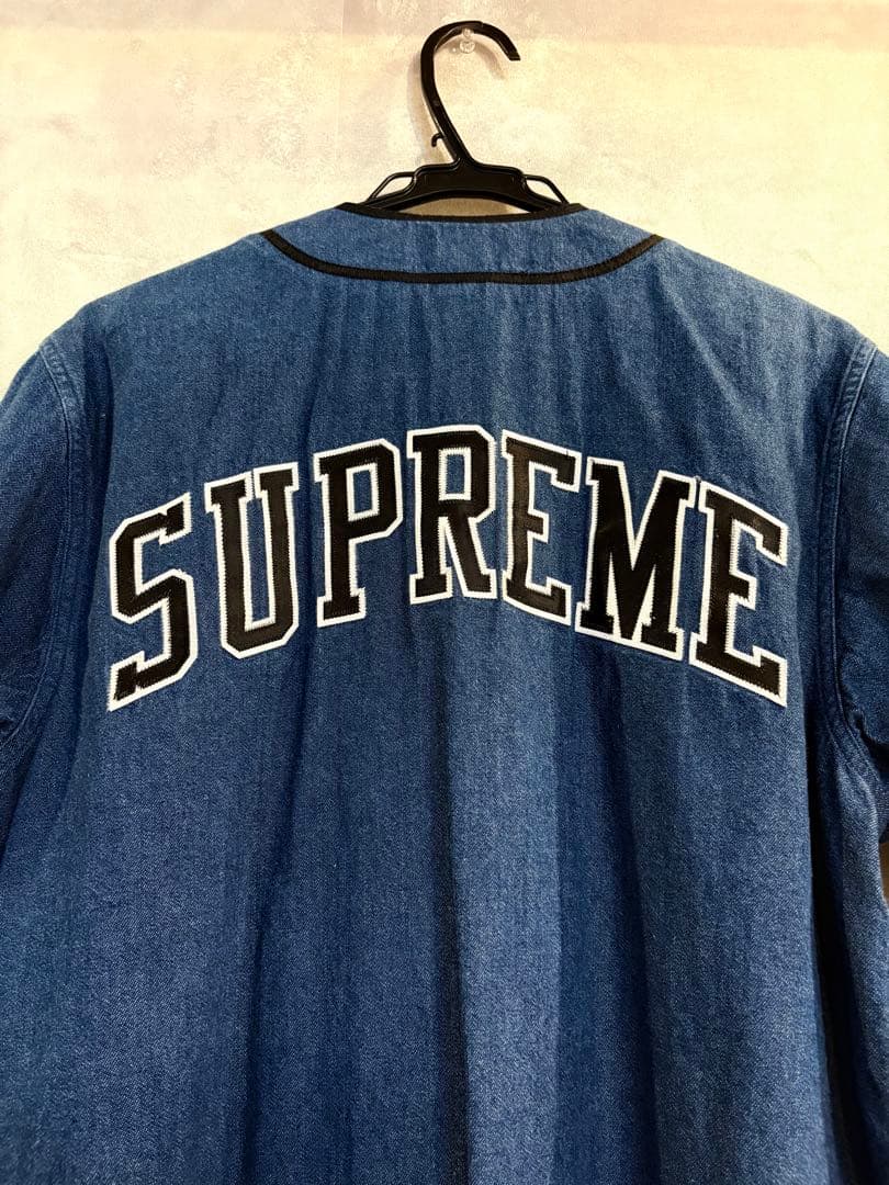 SUPREME デニム ベースボールシャツ　M