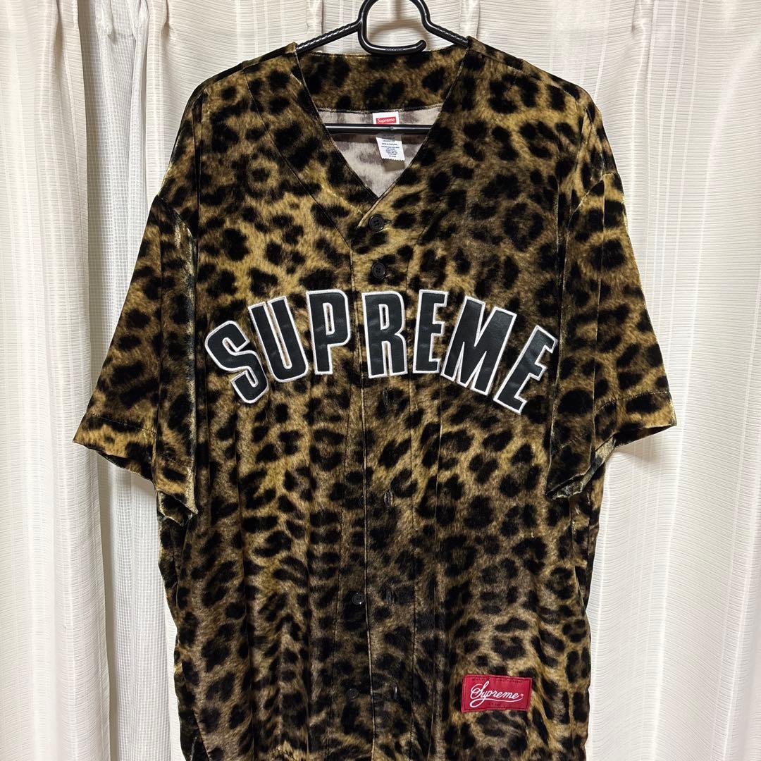 【即完】Supreme Velvet Baseball Jersey L