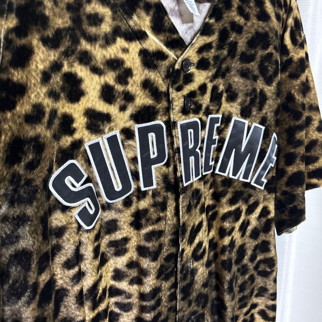 【即完】Supreme Velvet Baseball Jersey L