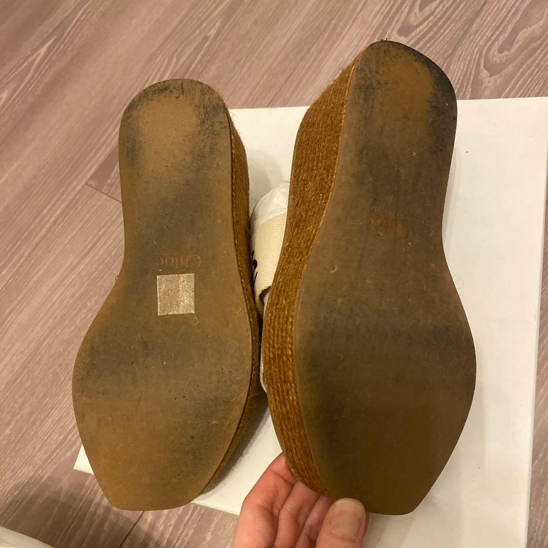 【本日限定再値下げ】Chloe　クロエウェッジエスパドリーユ　サイズ36 箱あり