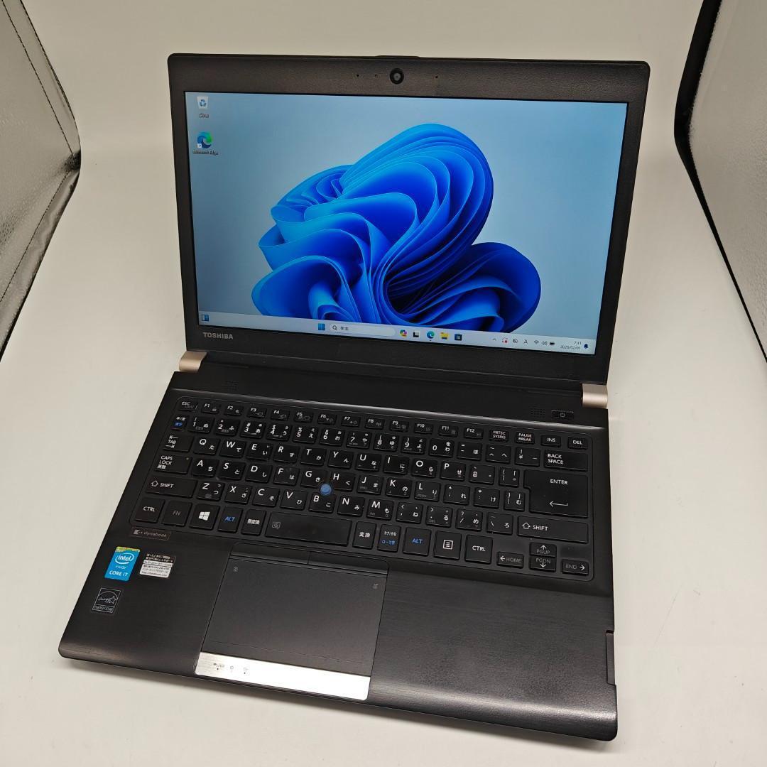 【東芝】R73 高速i7 SSD256GB 16GB ブラック ノートPC