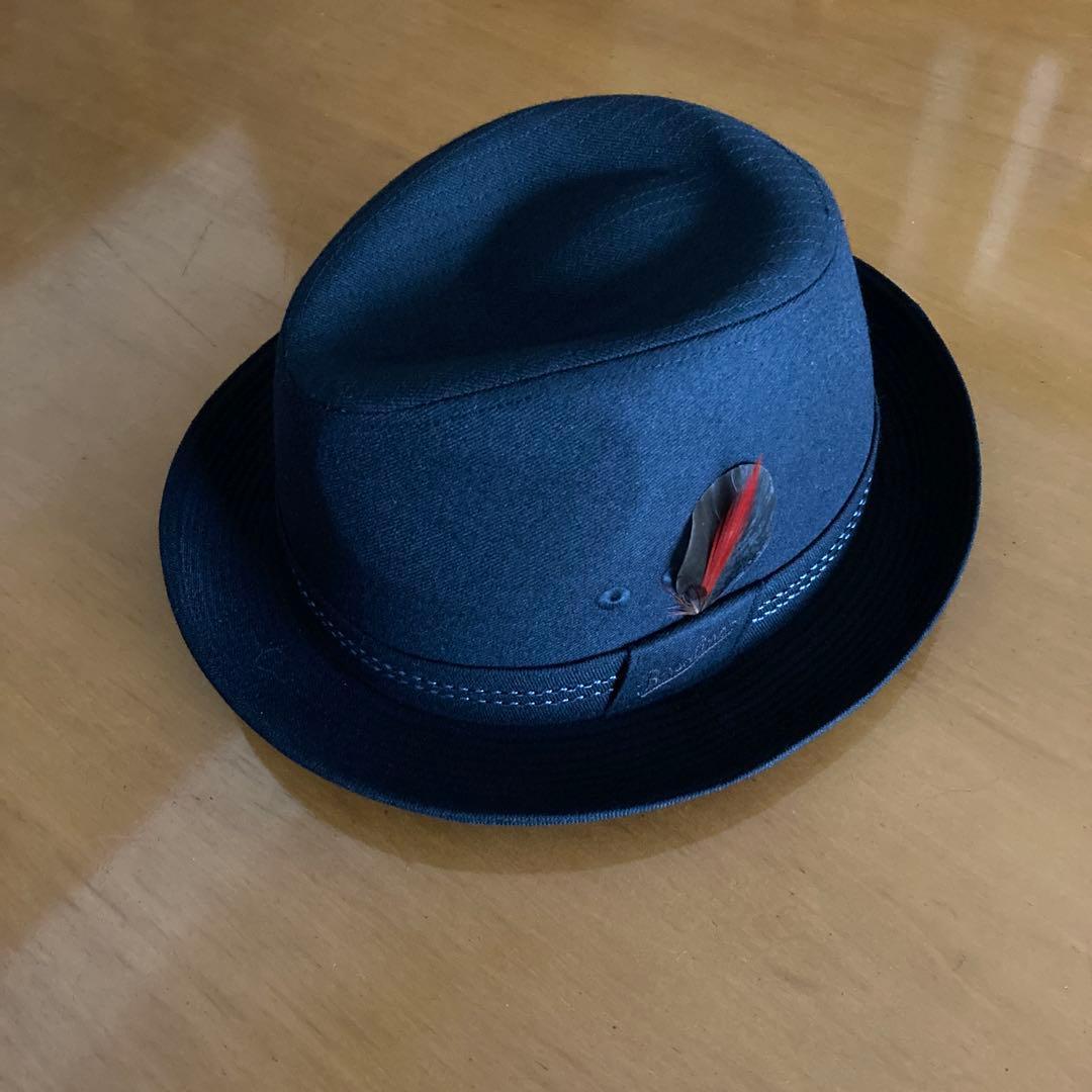Borsalino 黒 ウール フェルトハット