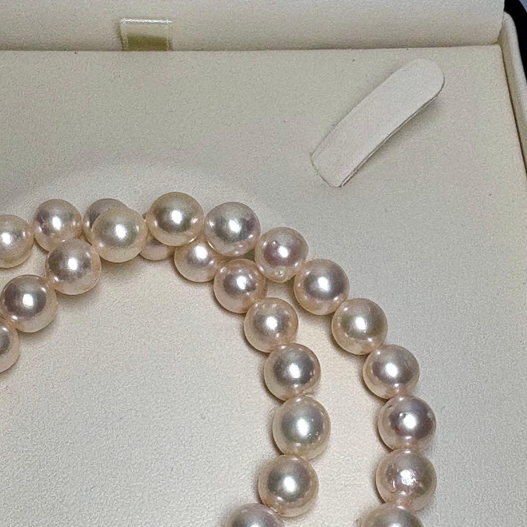 照り強超大珠✨8.5-9mm あこや本真珠ネックレス　アコヤパール　干渉色