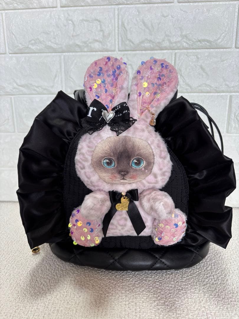 f*0様 コヤンイサムチョン　ハンドメイド　丸底巾着バッグ　クラウディちゃん