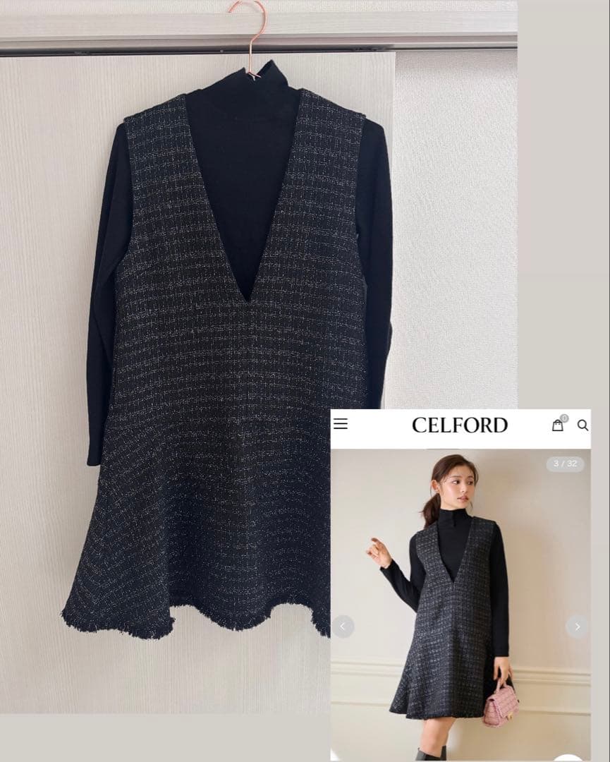 セルフォード♡CELFORD 2025AWジャンスカセットアップ ワンピース