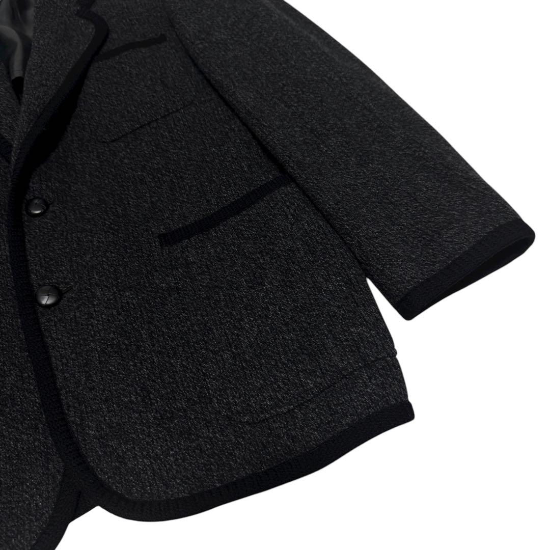 美品 Dior ニット　ウール　テーラードジャケット　バイカラー　くるみボタン