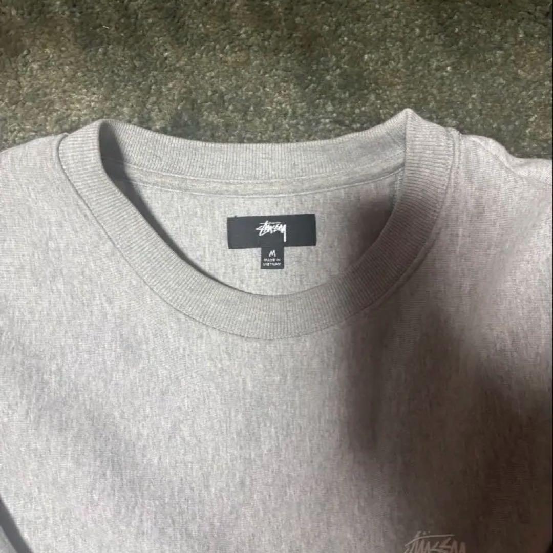 STÜSSY ステューシー スウェット トレーナー グレー M ロゴ刺繍