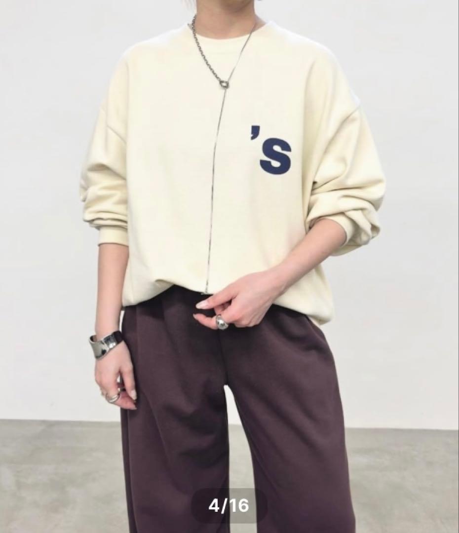 NUS ヌース　バックロゴプルオーバー　アイボリー