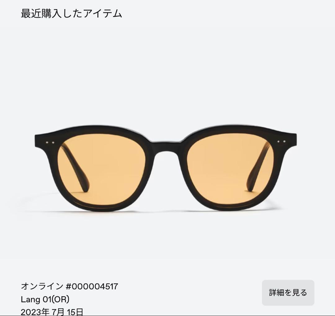 ほとんど未使用！Lang 01(OR) ブラック/オレンジ サングラス